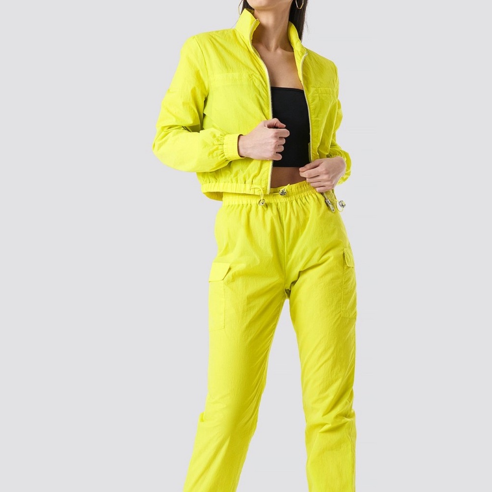 NA-KD Neon yellow tracksuit